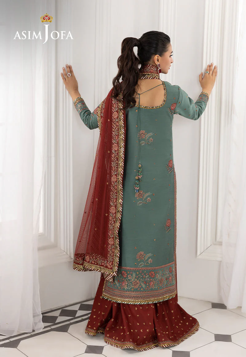 EMBROIDERED COTTON SILK UNSTITCHED 3 PCS - Image 2
