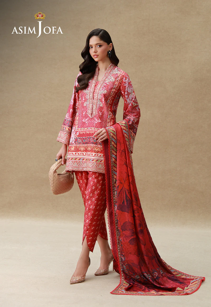 Embroidered Crepe Silk Unstitched 3 Pcs