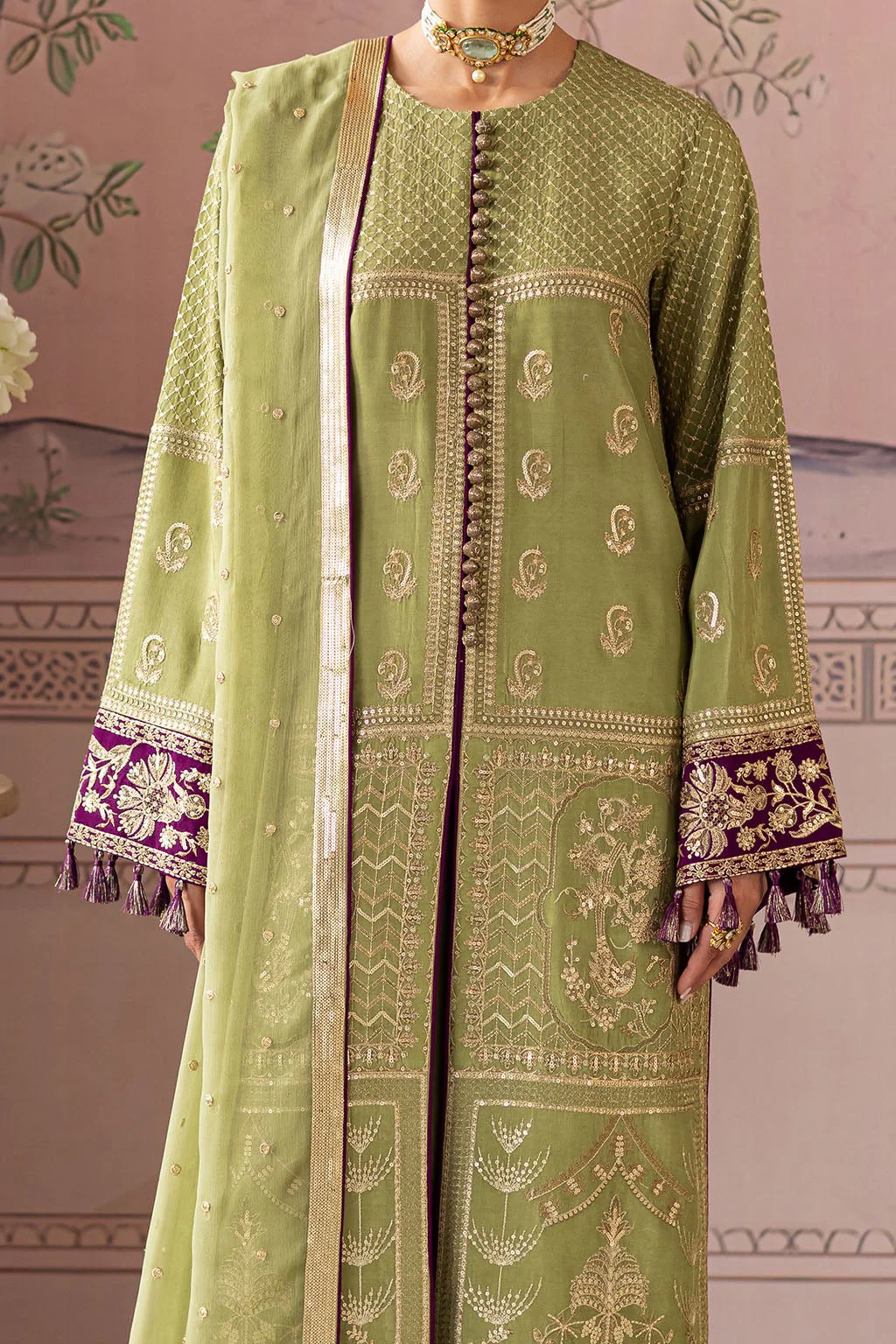 Embroidered Premium Silk 3-Piece Set - Image 3