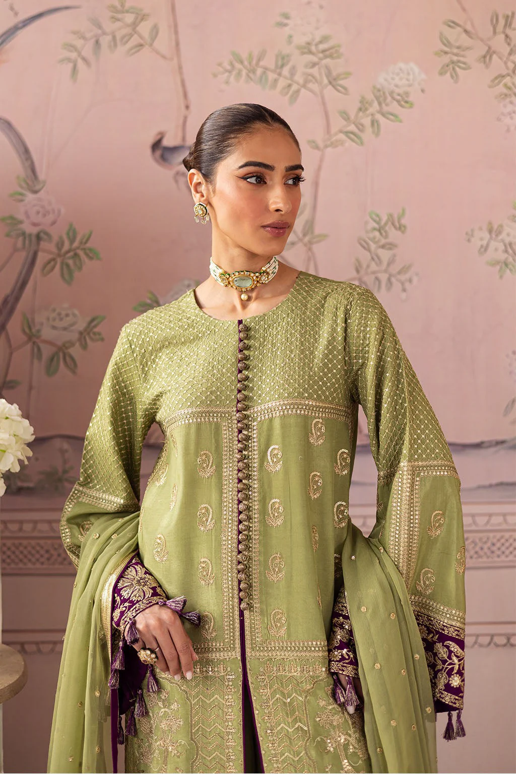 Embroidered Premium Silk 3-Piece Set - Image 5