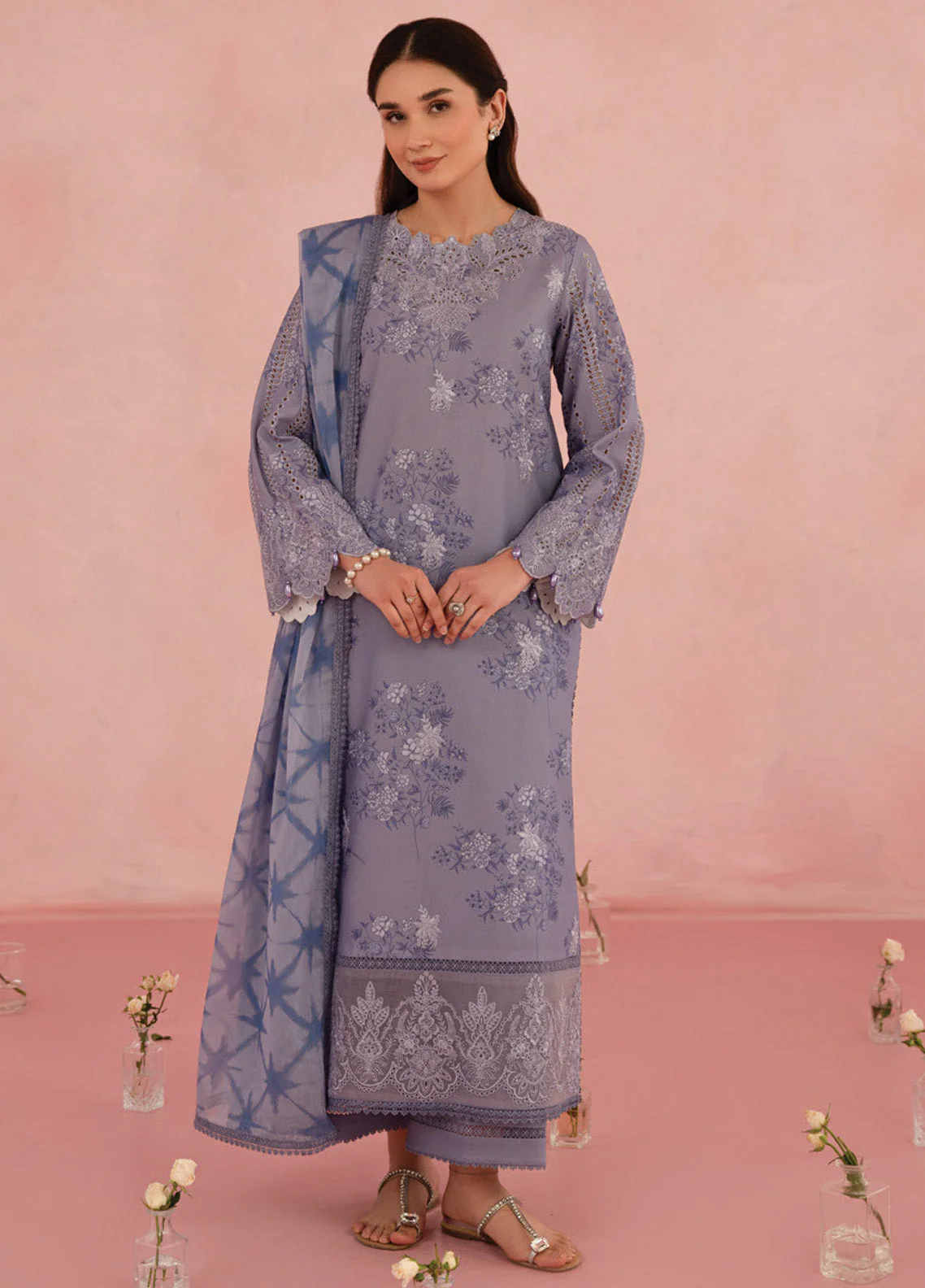 Embroidered Lawn Unstitched 3 Piece