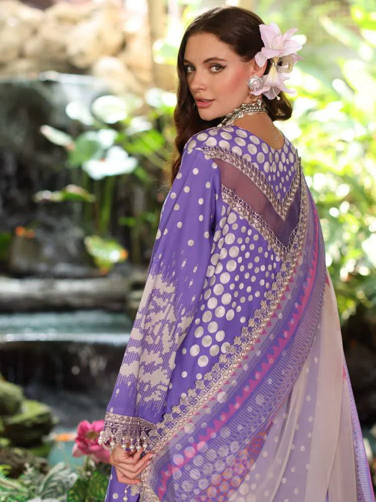 Embroidered Lawn Unstitched 3Pc Suit - Image 2