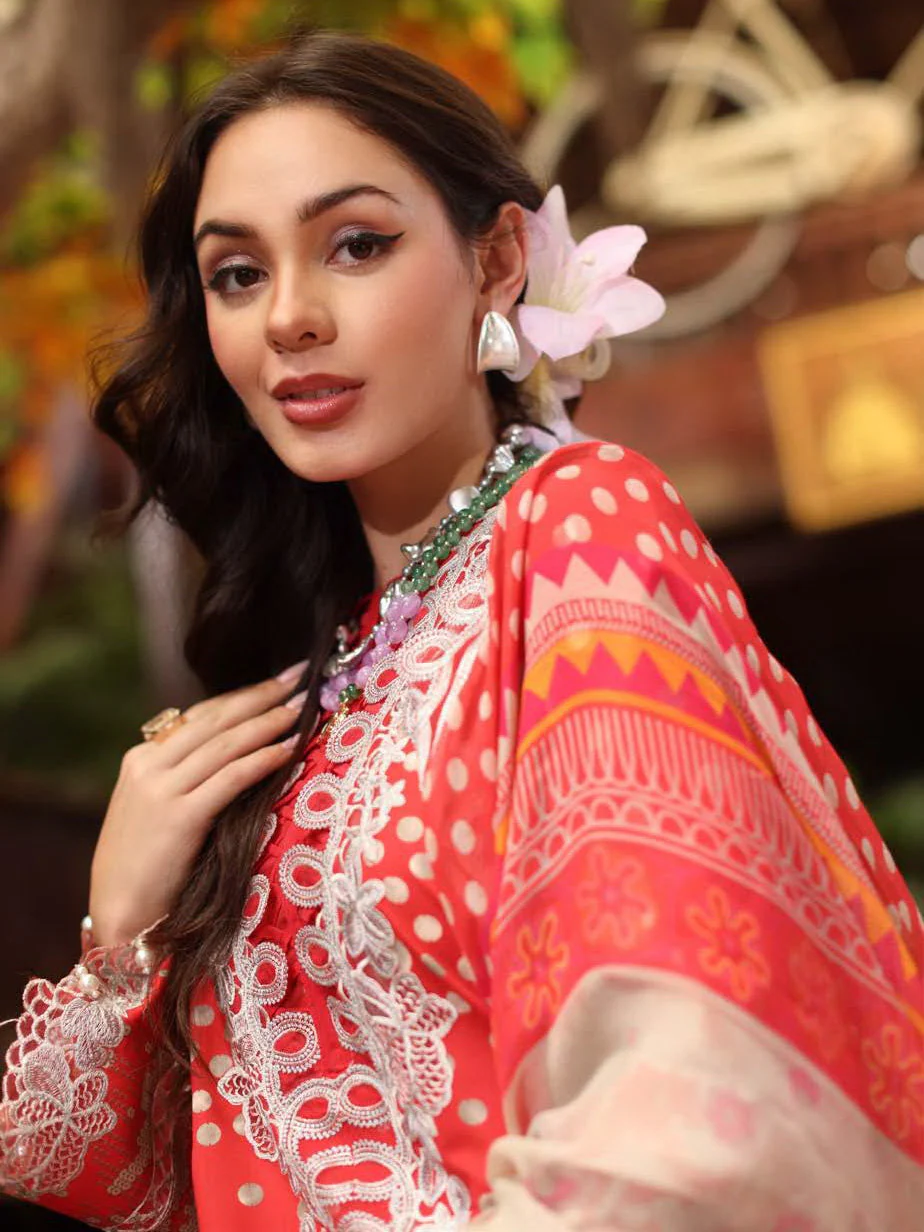 Embroidered Lawn Unstitched 3Pc Suit - Image 4