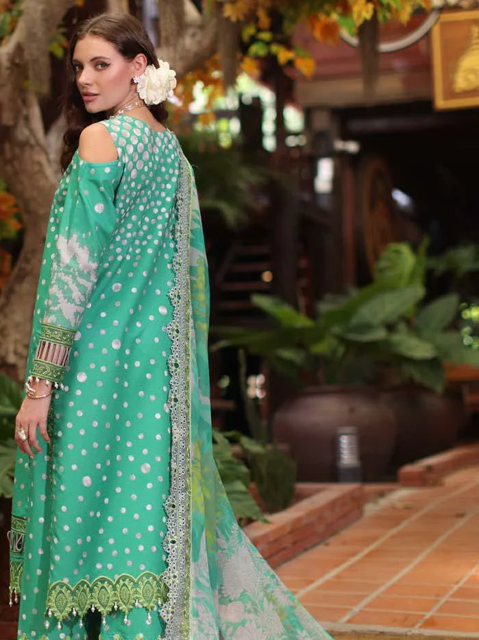 Embroidered Lawn Unstitched 3Pc Suit - Image 2