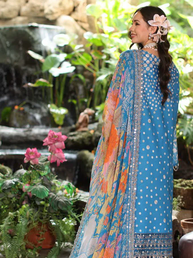 Embroidered Lawn Unstitched 3Pc Suit - Image 2
