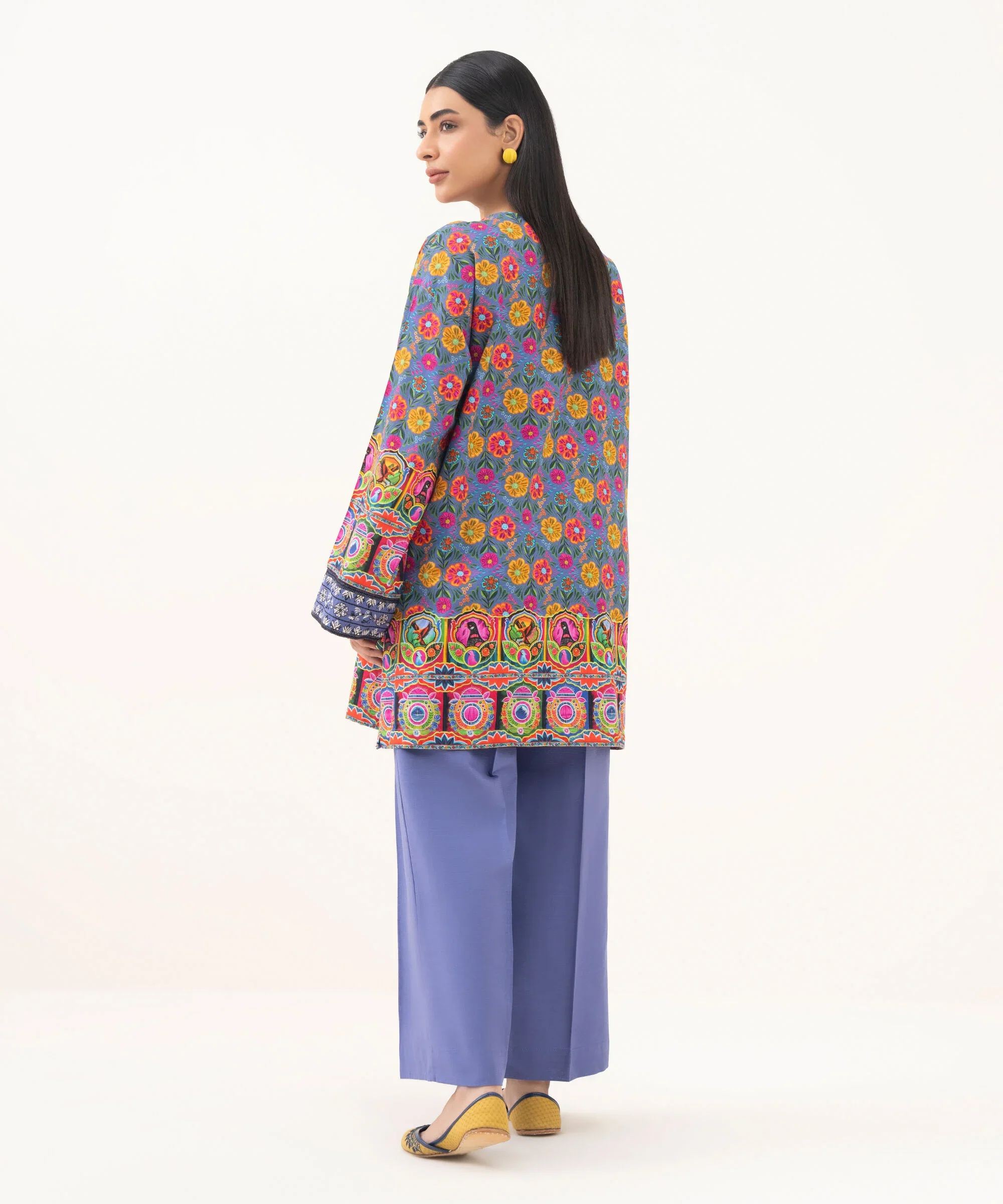 Embroidered Light Khaddar Shirt - Image 2