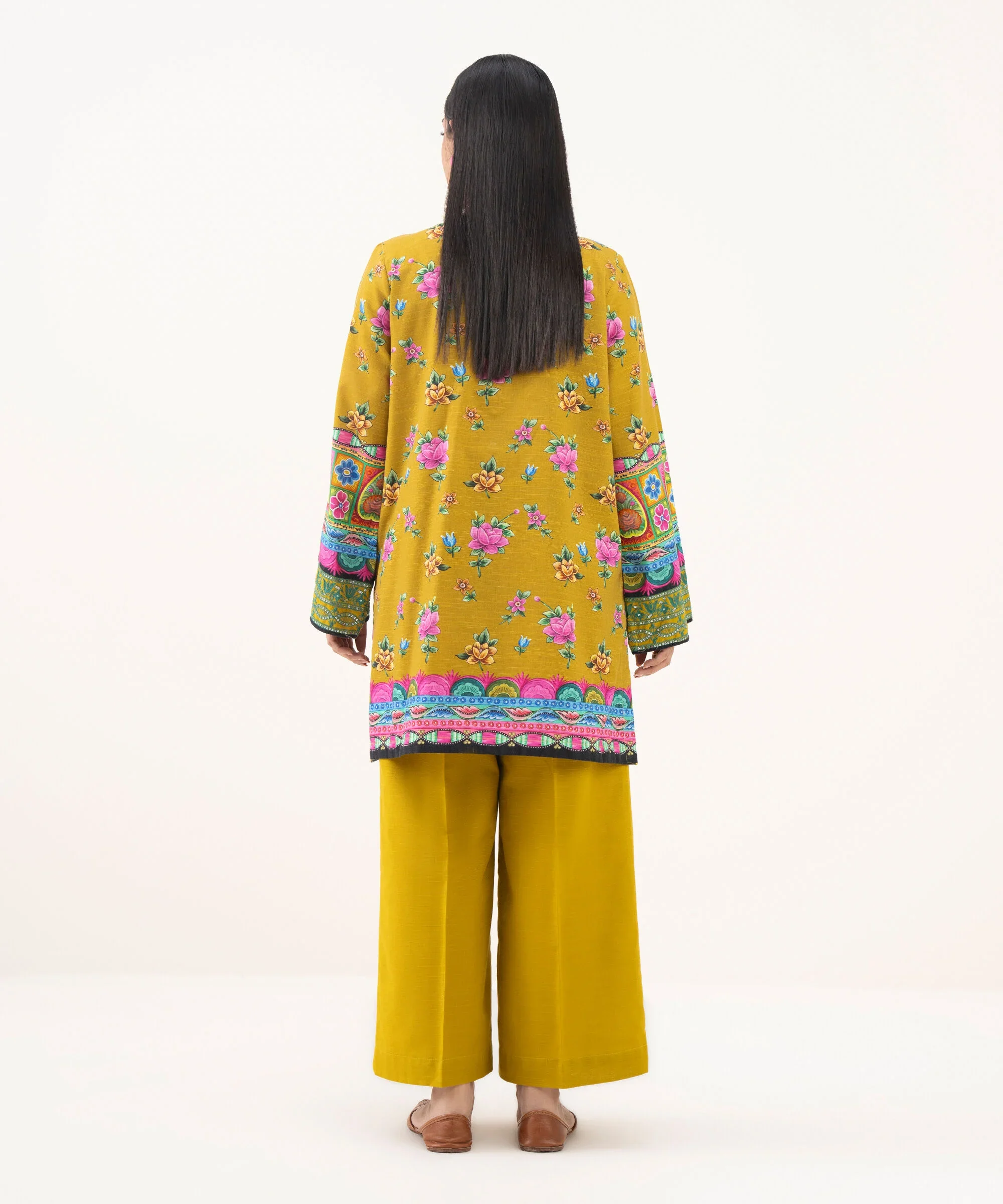 Embroidered Light Khaddar Shirt - Image 2