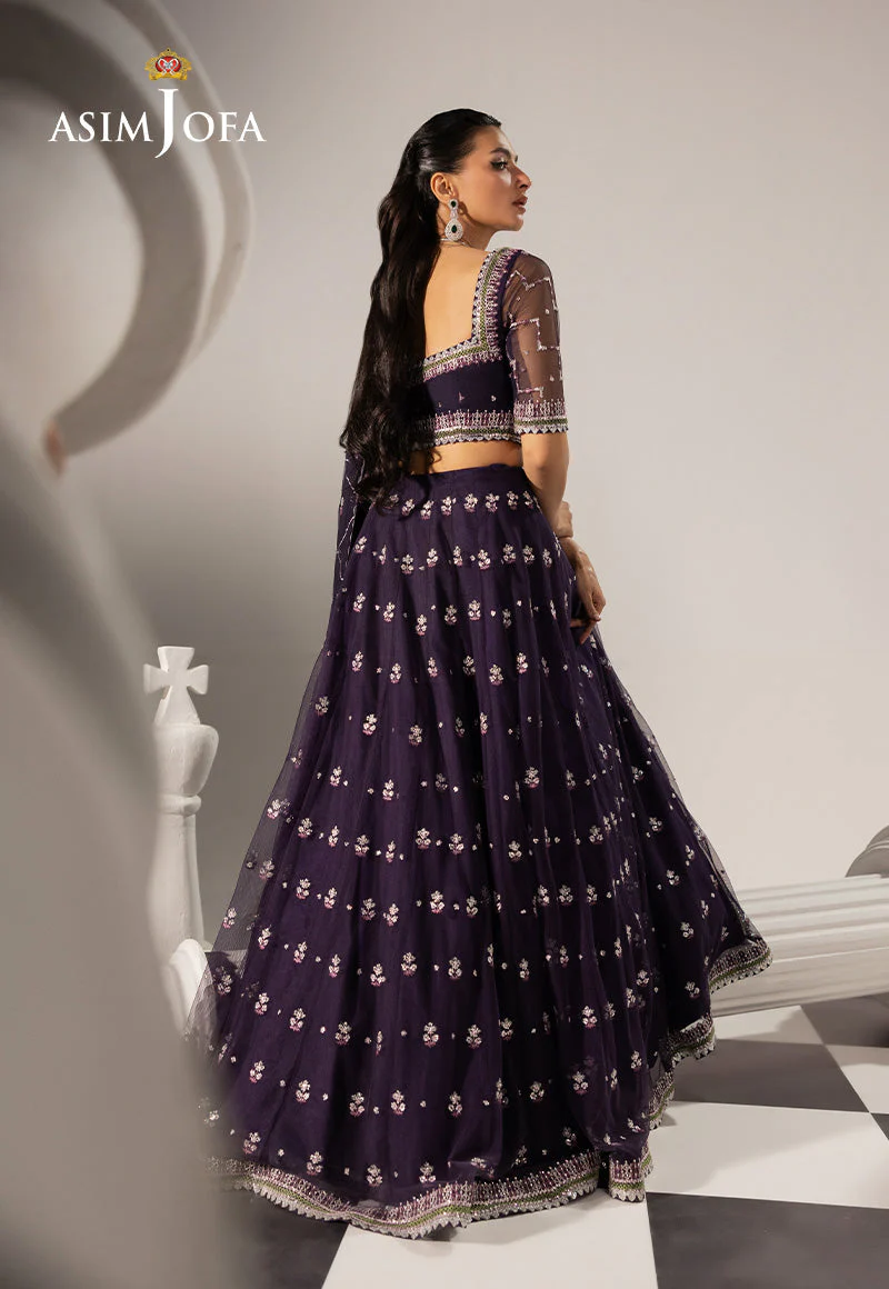 EMBROIDERED NET UNSTITCHED 3 PCS - Image 2