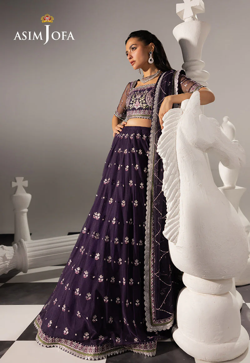 EMBROIDERED NET UNSTITCHED 3 PCS - Image 4