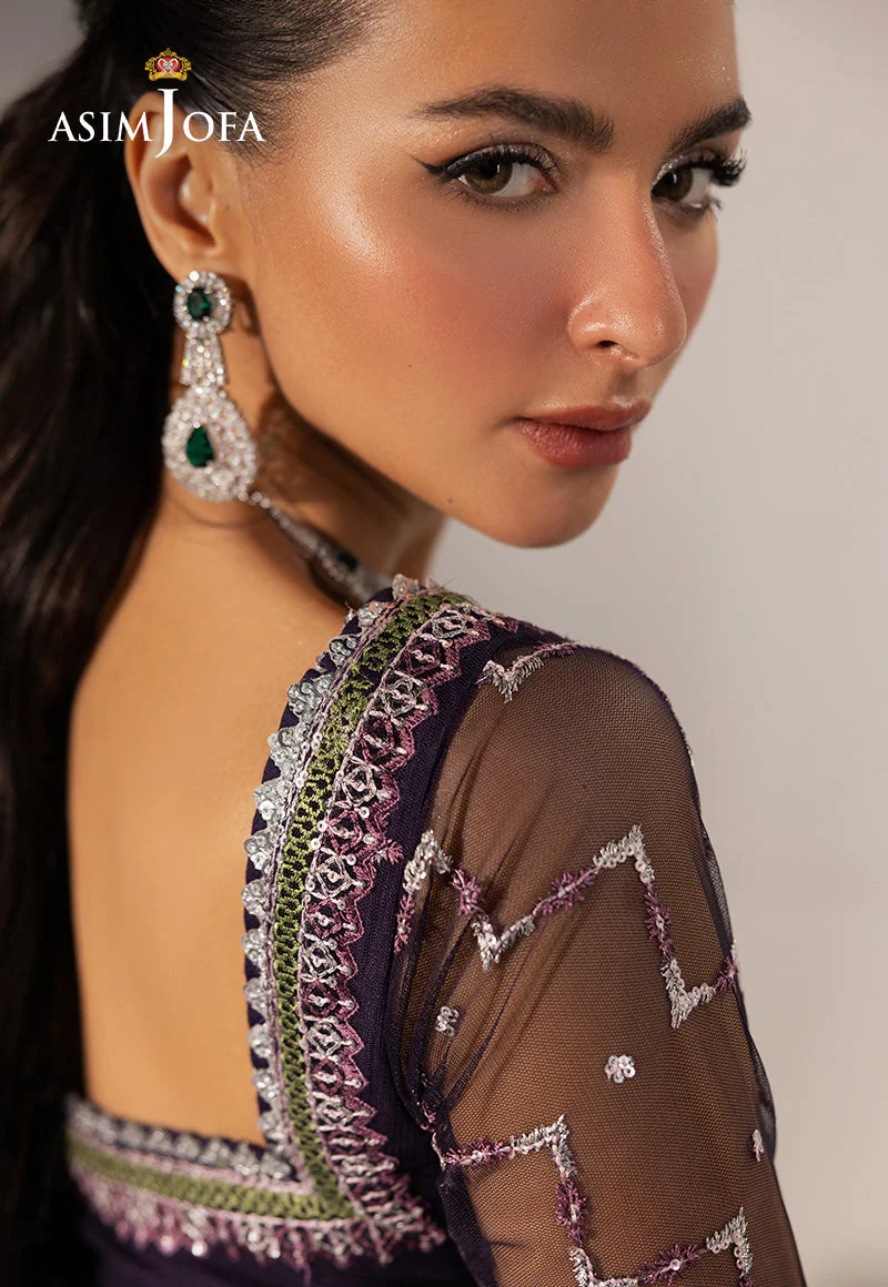 EMBROIDERED NET UNSTITCHED 3 PCS - Image 5