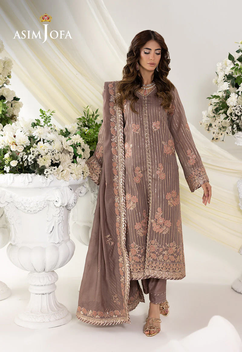 EMBROIDERED PAPER COTTON UNSTITCHED 3 PCS