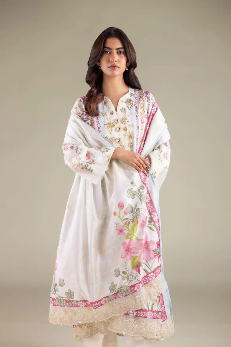 Embroidered | Polyester Silk 2PC - Image 3