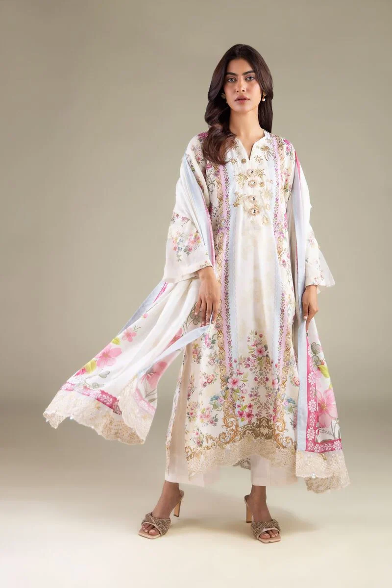 Embroidered | Polyester Silk 2PC - Image 4