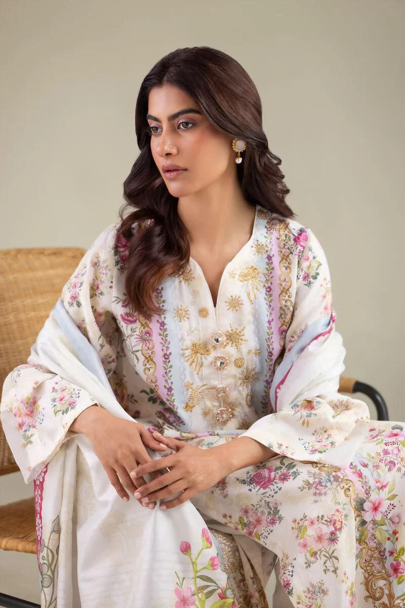 Embroidered | Polyester Silk 2PC - Image 7