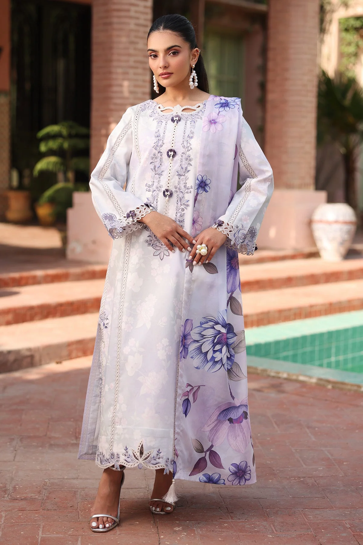 Embroidered Printed Lawn