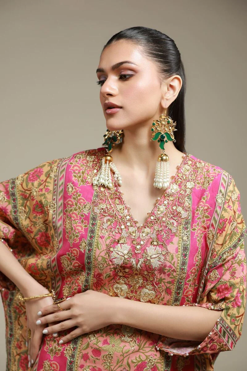 Embroidered | Raw Silk 2 Piece Co-ord Set | Top and Bottom - Image 7