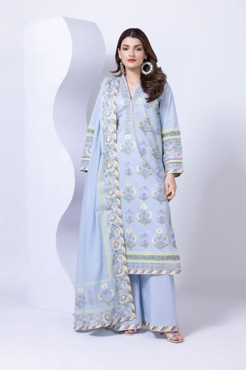Embroidered Elevated Cambric With Cotton Dupatta