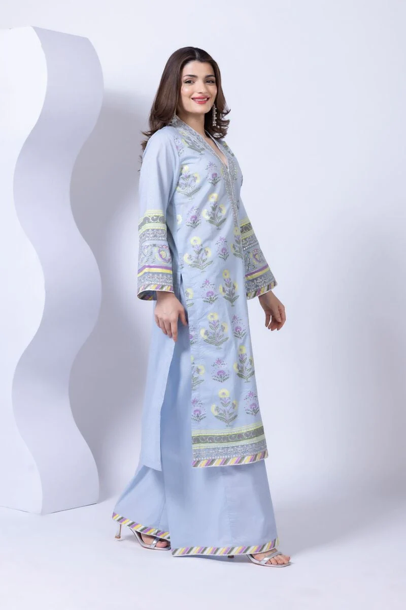 Embroidered Elevated Cambric With Cotton Dupatta - Image 7