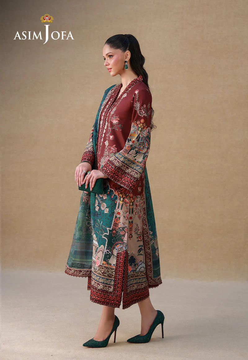 Embroidered Raw Silk Unstitched 3 Pcs - Image 3