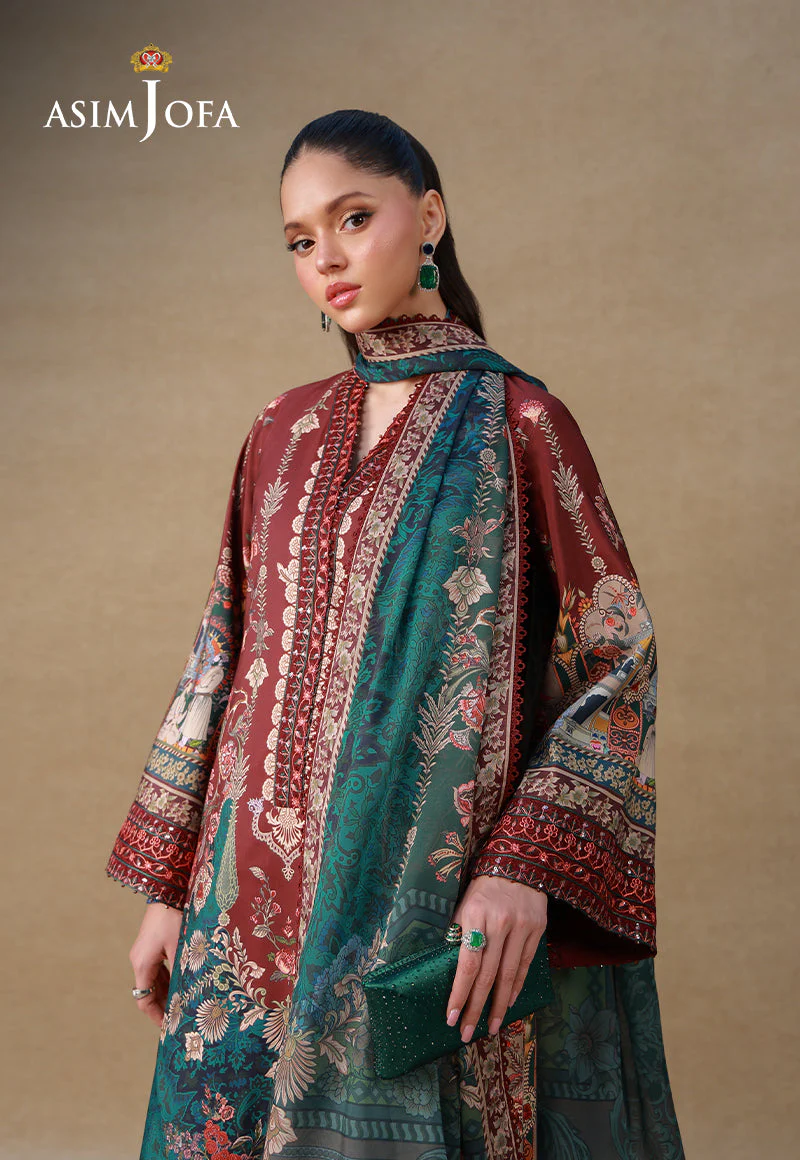 Embroidered Raw Silk Unstitched 3 Pcs - Image 5