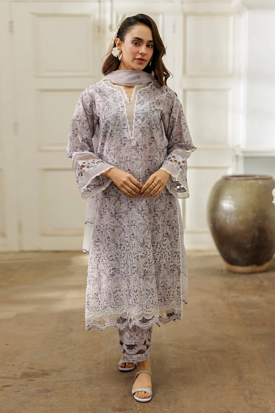 Embroidered Shirt Shalwar Dupatta - Image 4