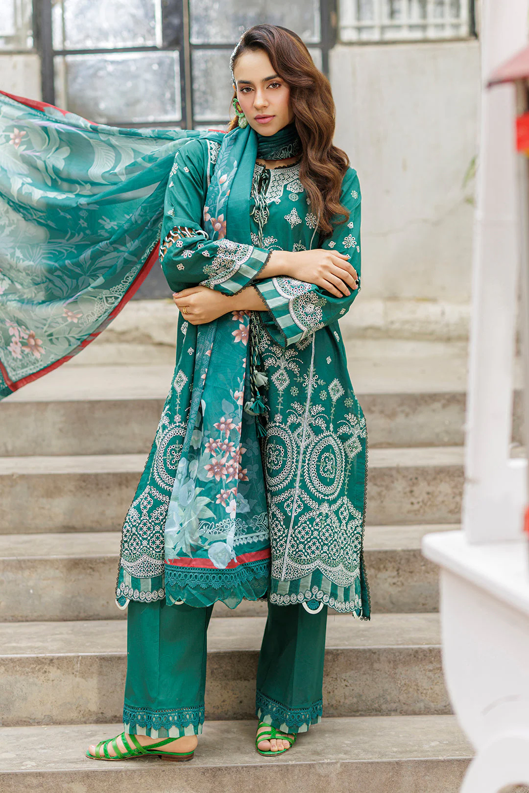 Embroidered Shirt Shalwar Dupatta - Image 4