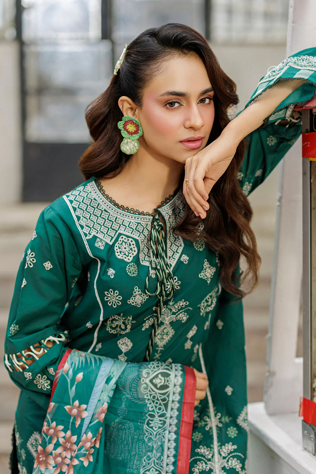 Embroidered Shirt Shalwar Dupatta - Image 5