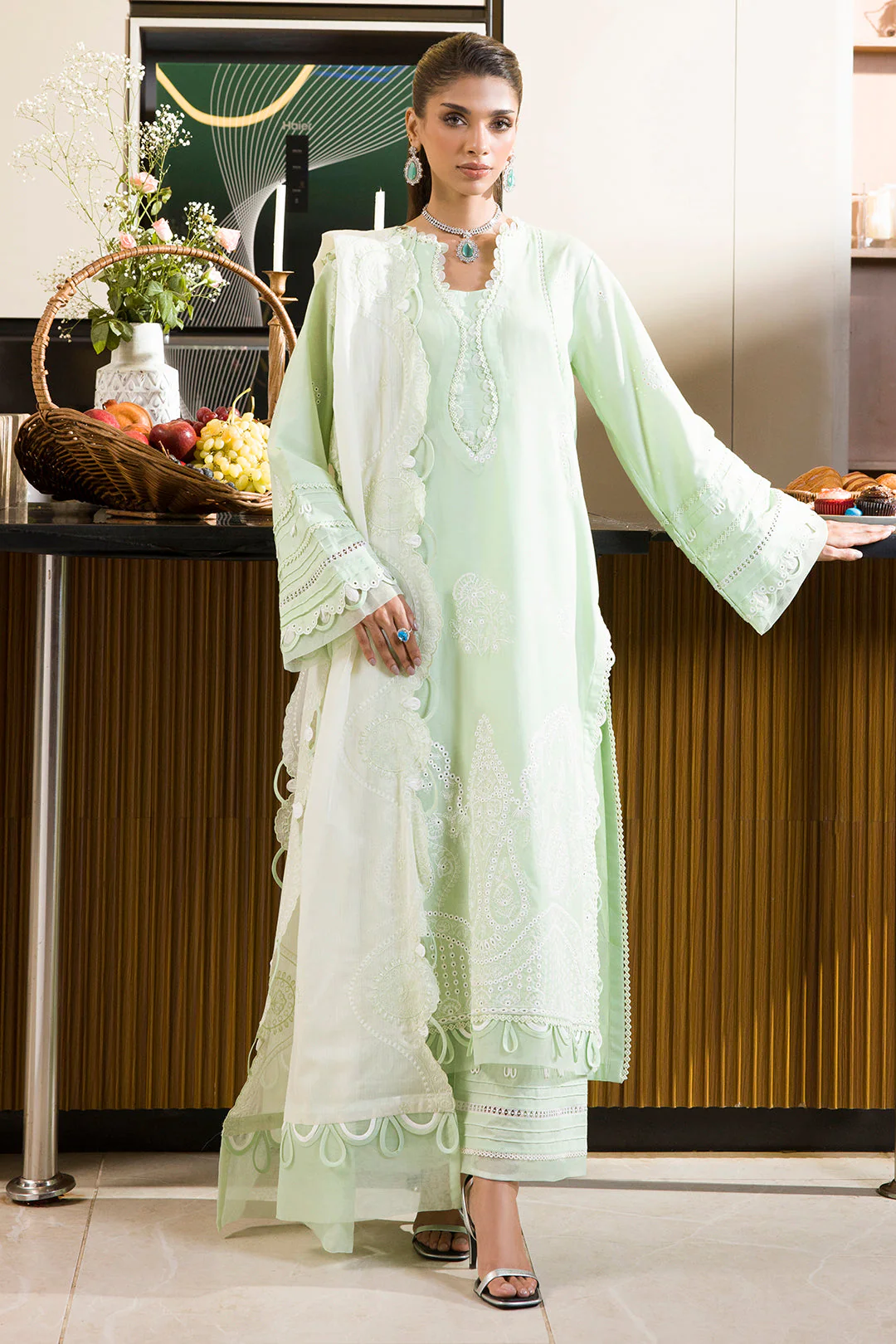 Embroidered Shirt Shalwar Dupatta - Image 3