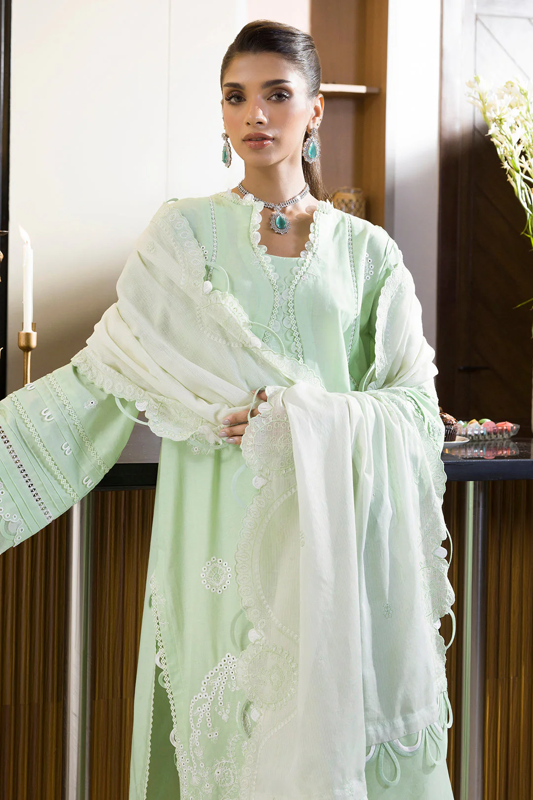 Embroidered Shirt Shalwar Dupatta - Image 5