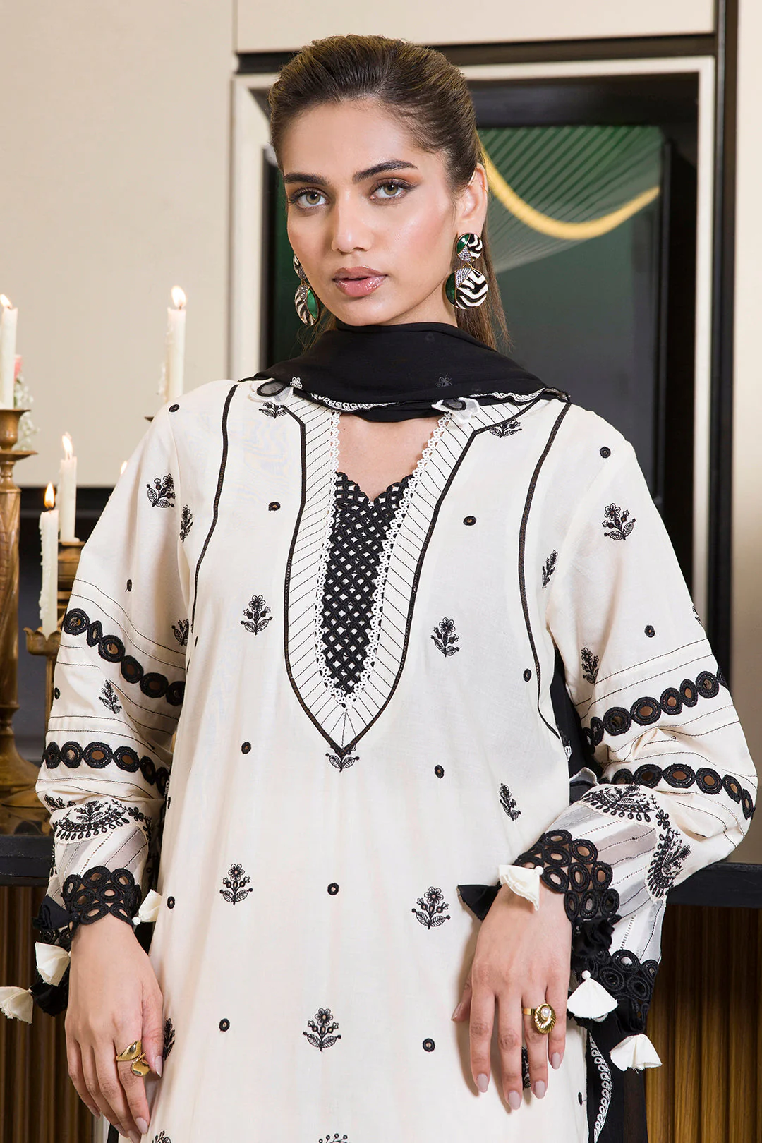 Embroidered Shirt Shalwar Dupatta - Image 4
