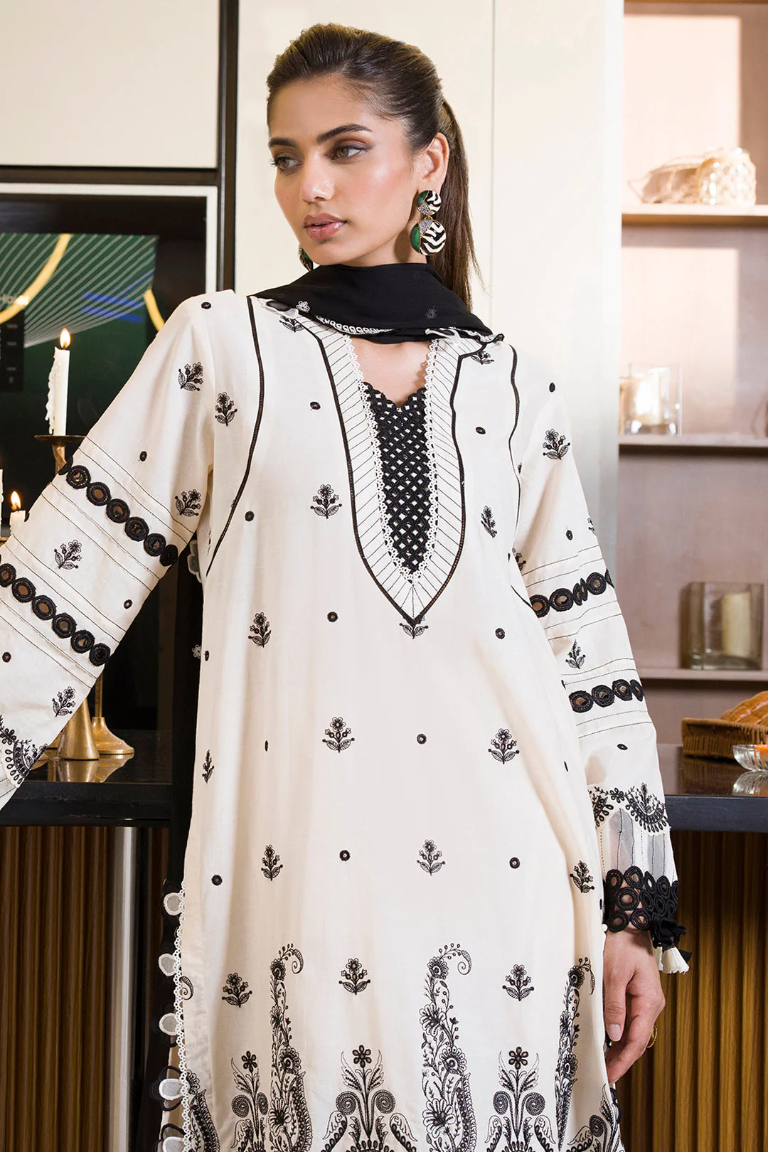 Embroidered Shirt Shalwar Dupatta - Image 6