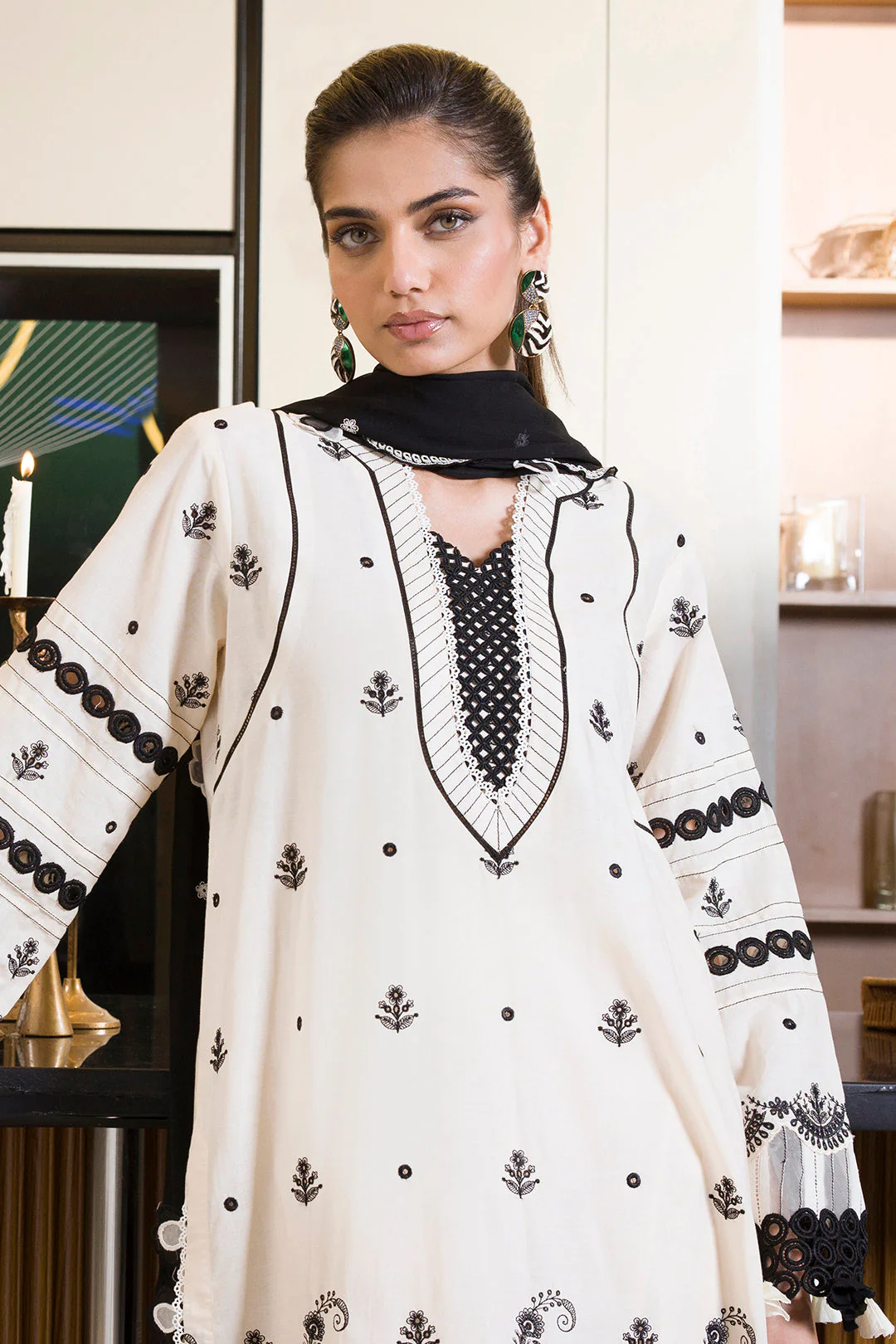 Embroidered Shirt Shalwar Dupatta - Image 7