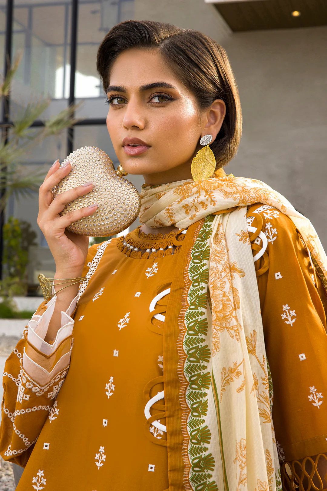 Embroidered Shirt Shalwar Dupatta - Image 6