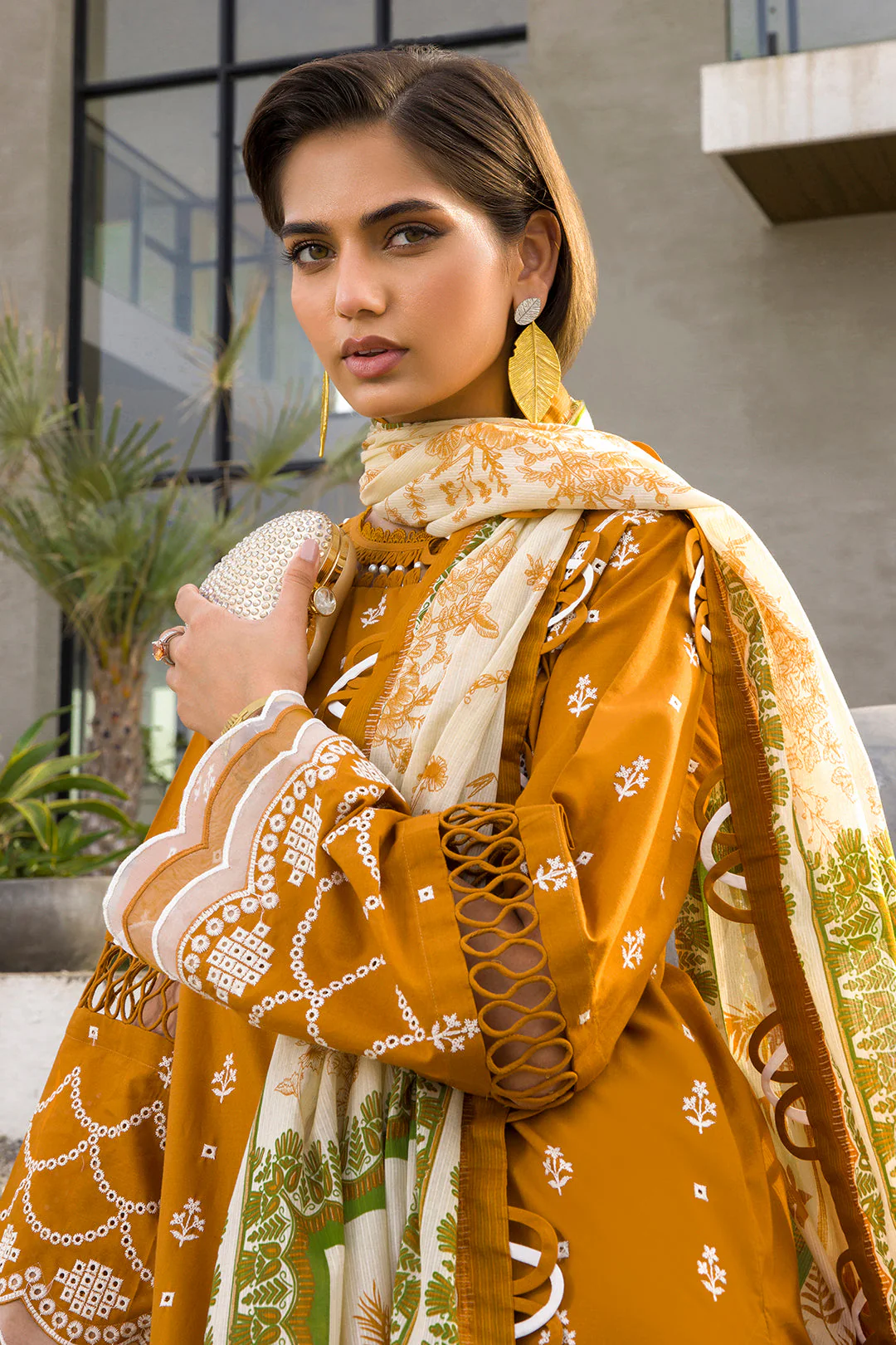 Embroidered Shirt Shalwar Dupatta - Image 7