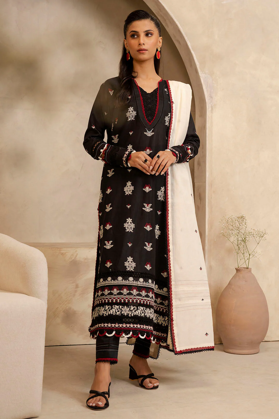 Embroidered Shirt Shalwar Dupatta