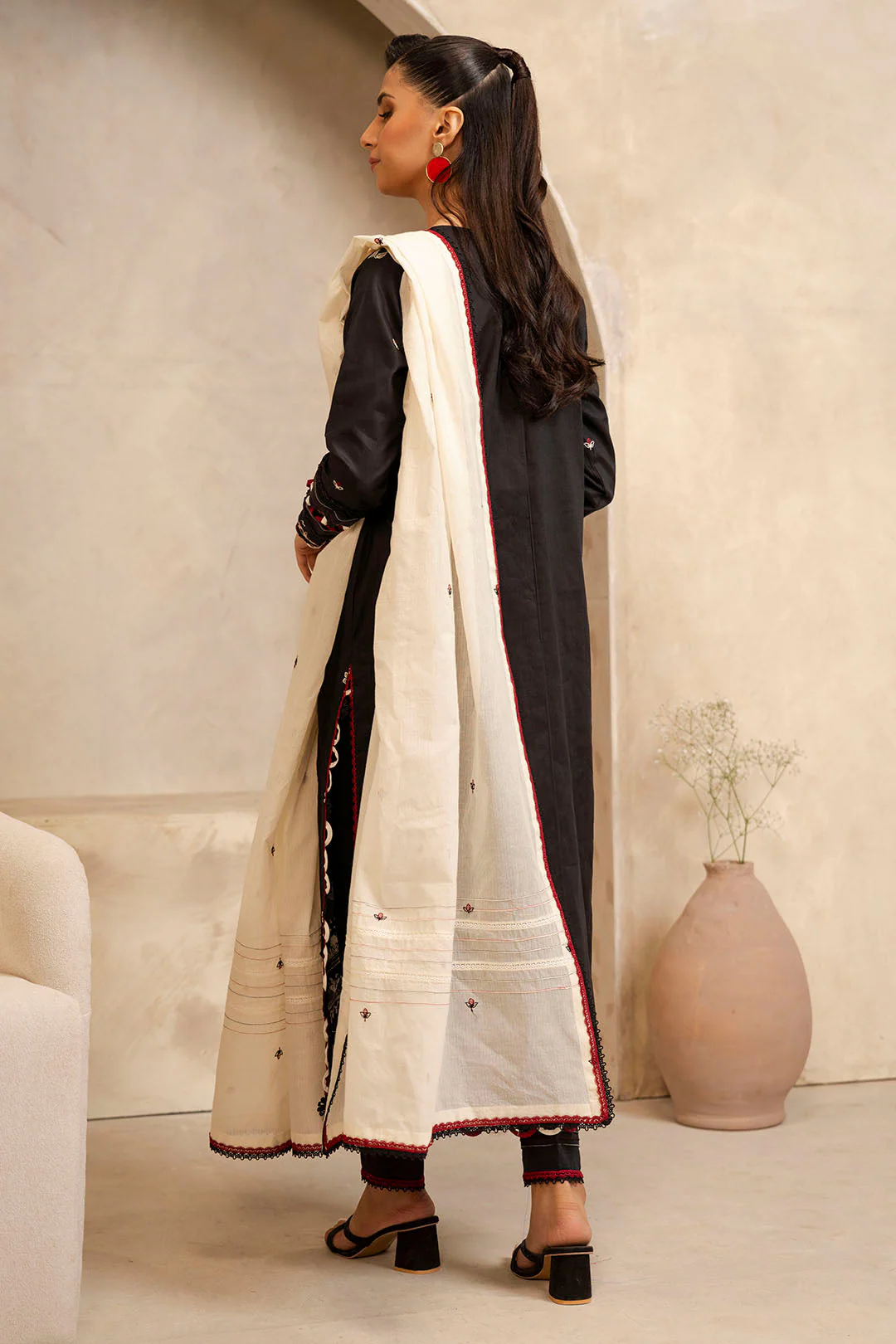 Embroidered Shirt Shalwar Dupatta - Image 2