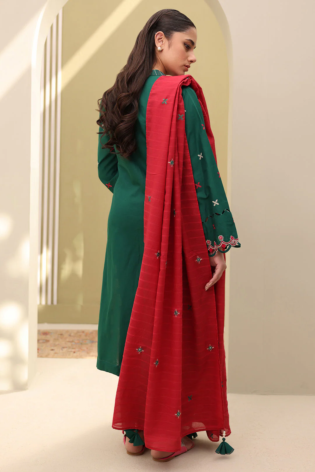 Embroidered Shirt Shalwar Dupatta - Image 2