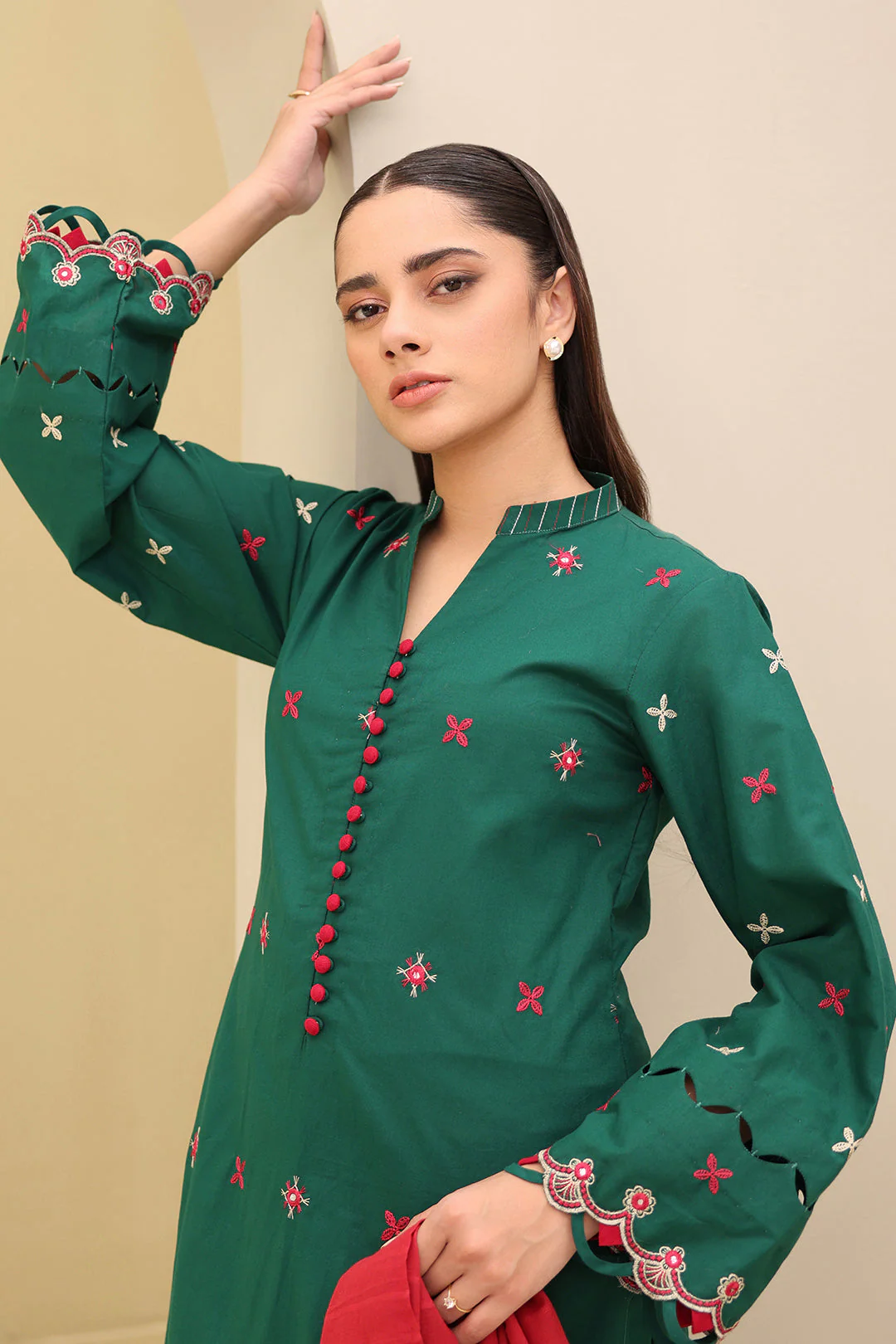 Embroidered Shirt Shalwar Dupatta - Image 3