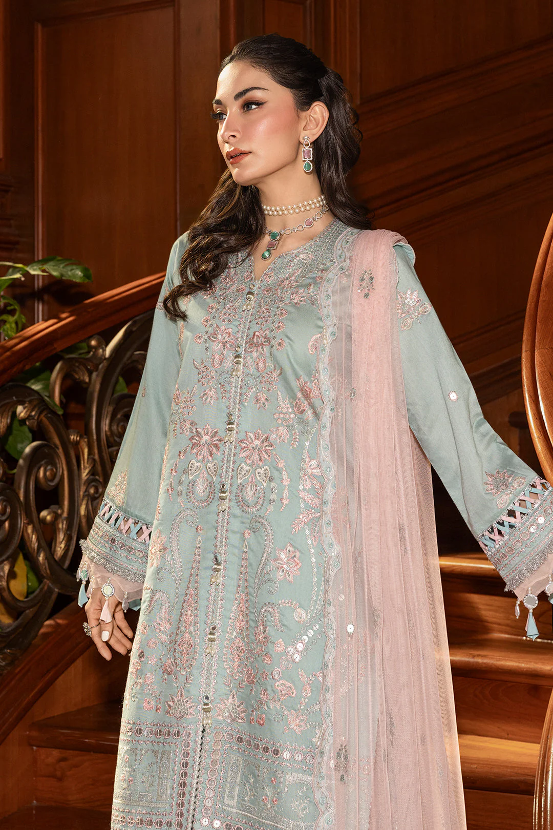 Embroidered Shirt Shalwar Dupatta - Image 8