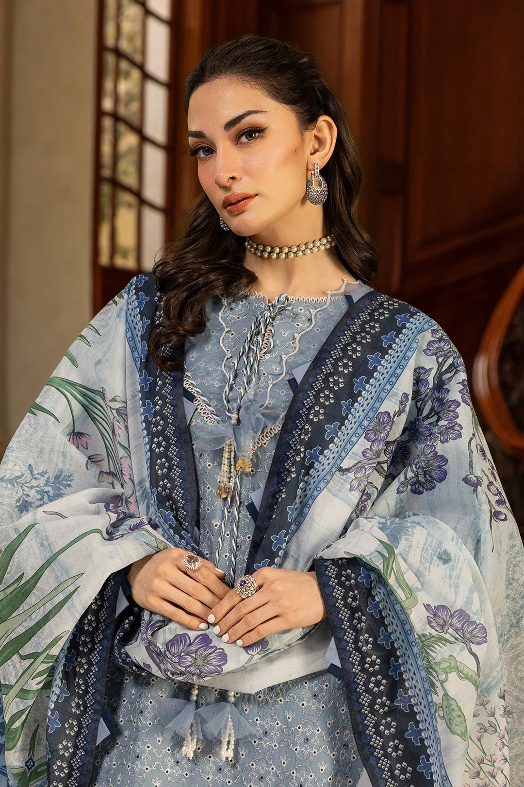Embroidered Shirt Shalwar Dupatta - Image 6