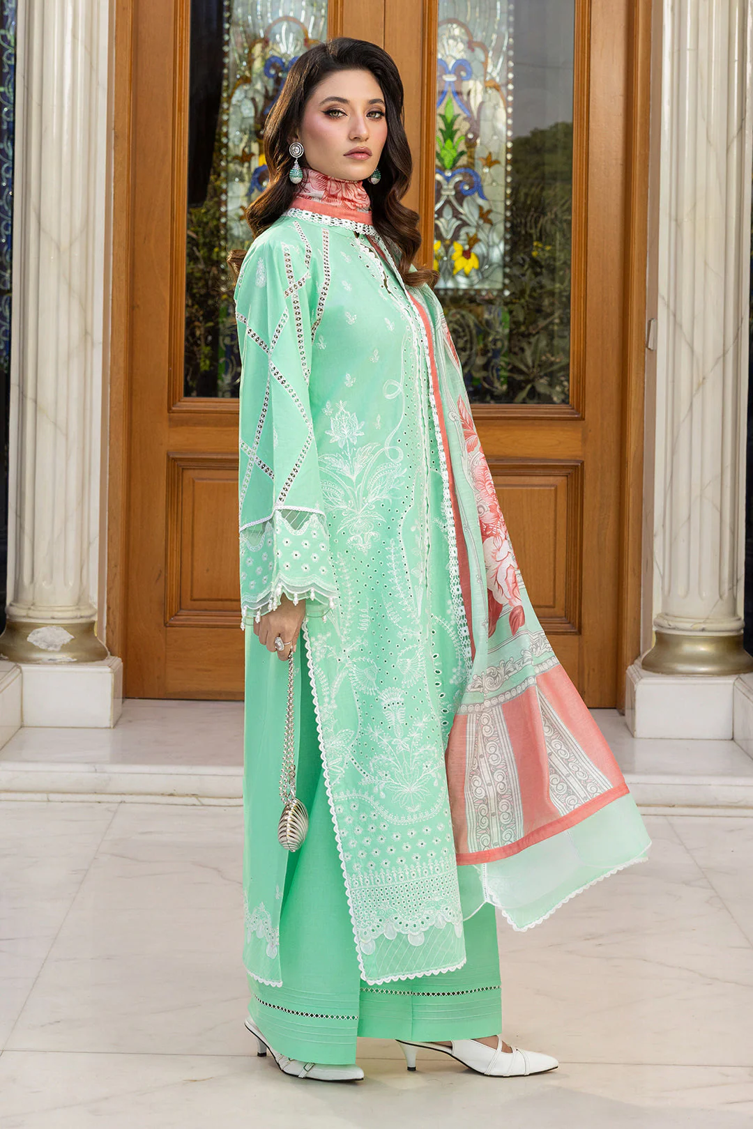 Embroidered Shirt Shalwar Dupatta - Image 6