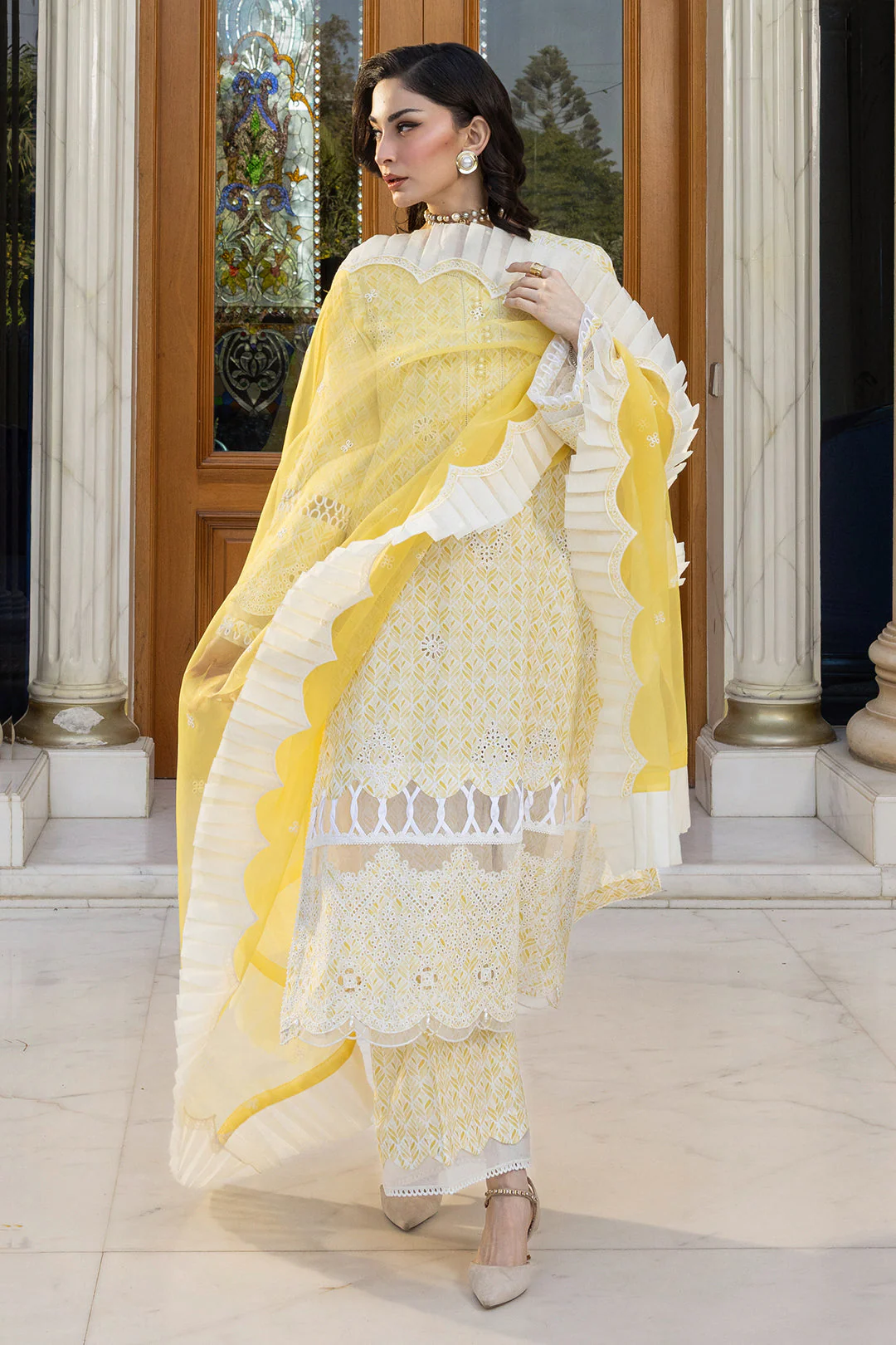 Embroidered Shirt Shalwar Dupatta - Image 2