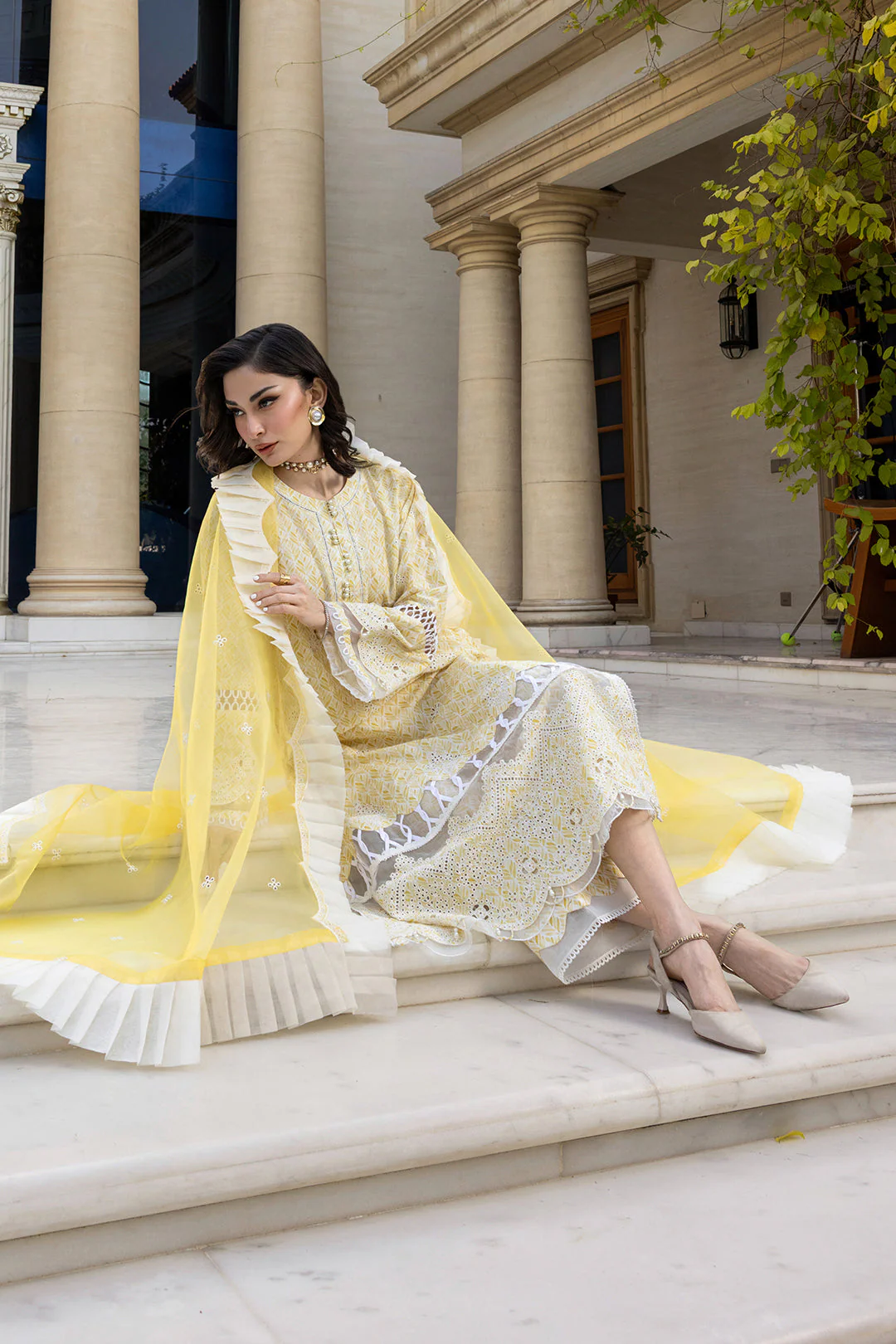 Embroidered Shirt Shalwar Dupatta - Image 6