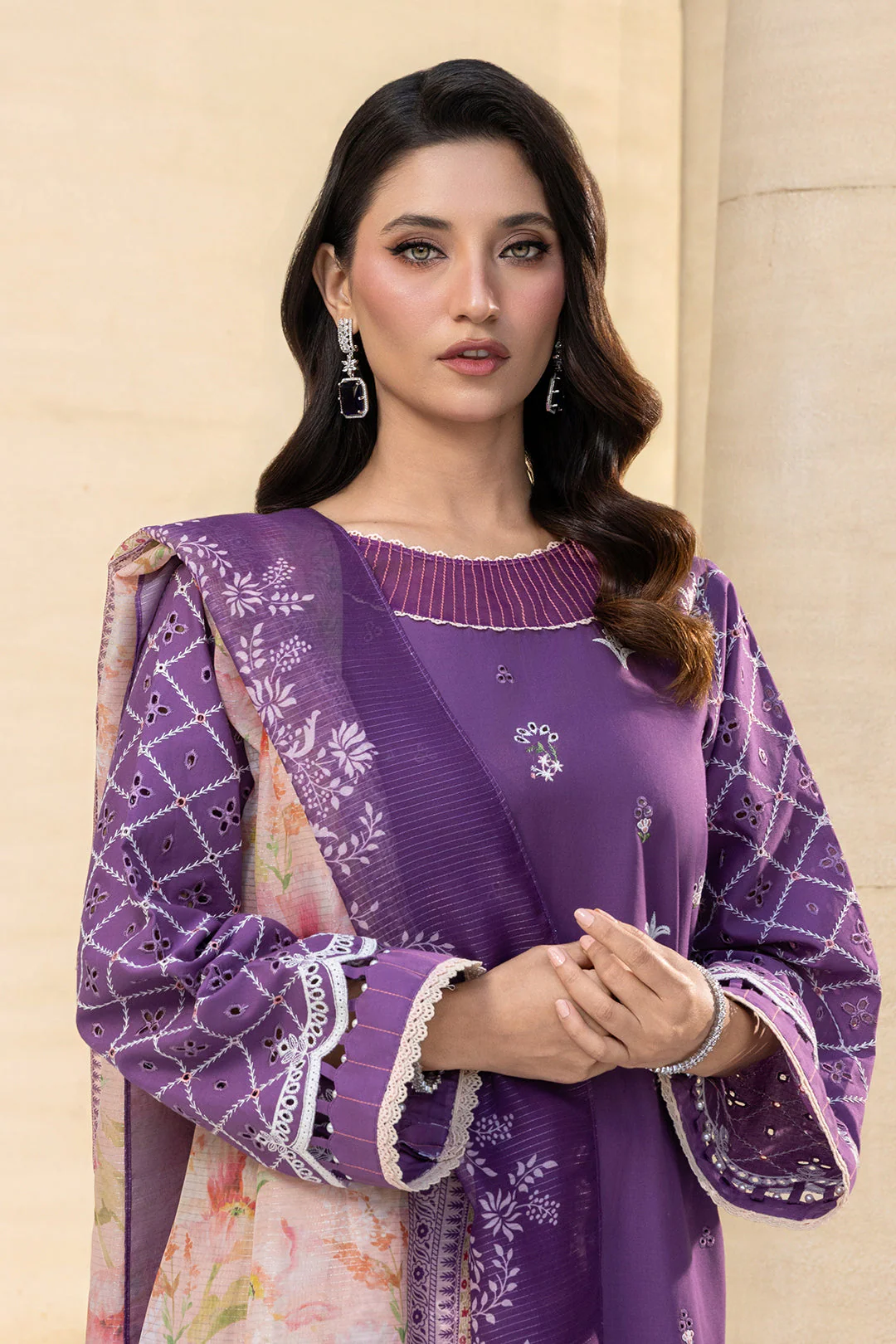Embroidered Shirt Shalwar Dupatta - Image 3