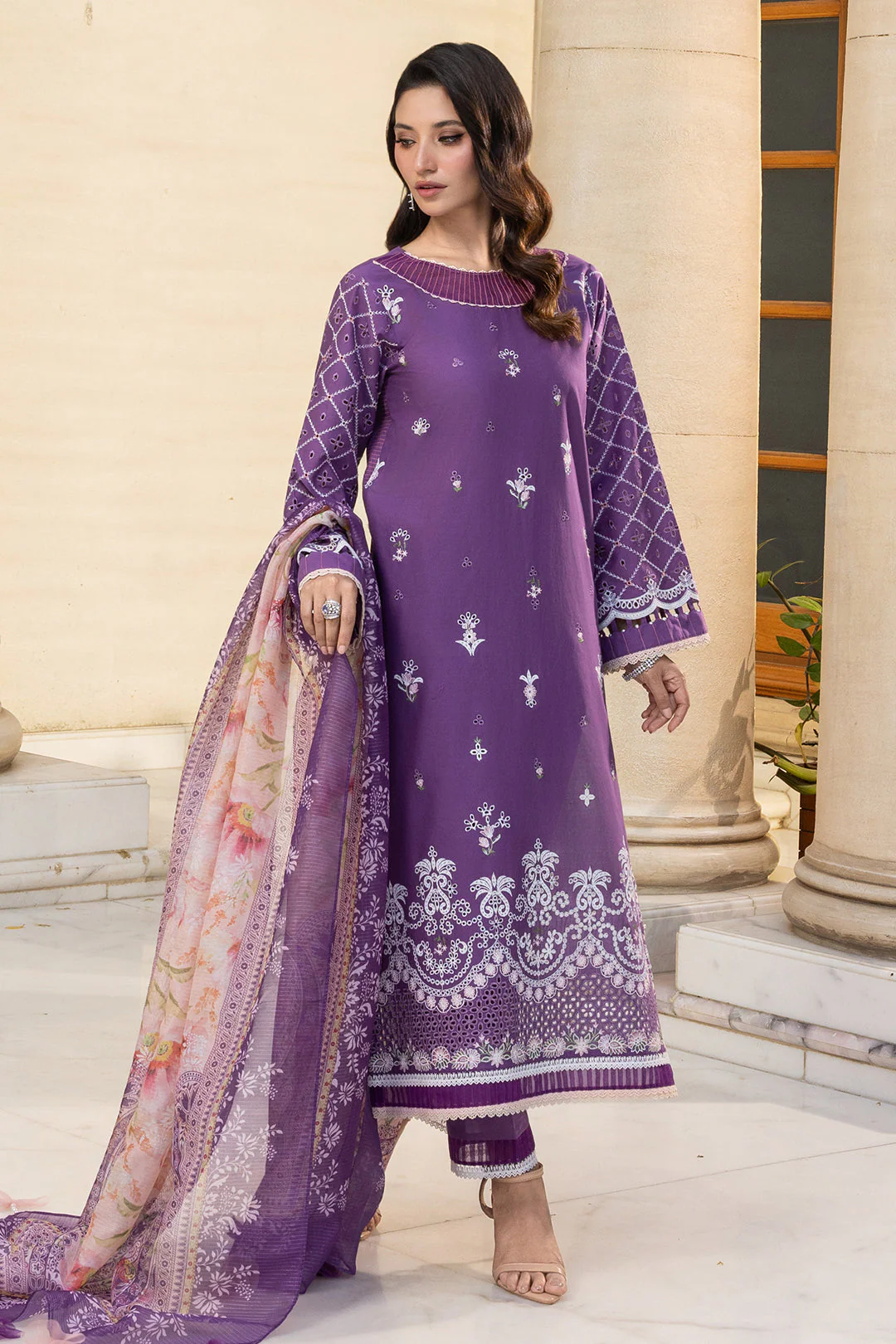 Embroidered Shirt Shalwar Dupatta - Image 6