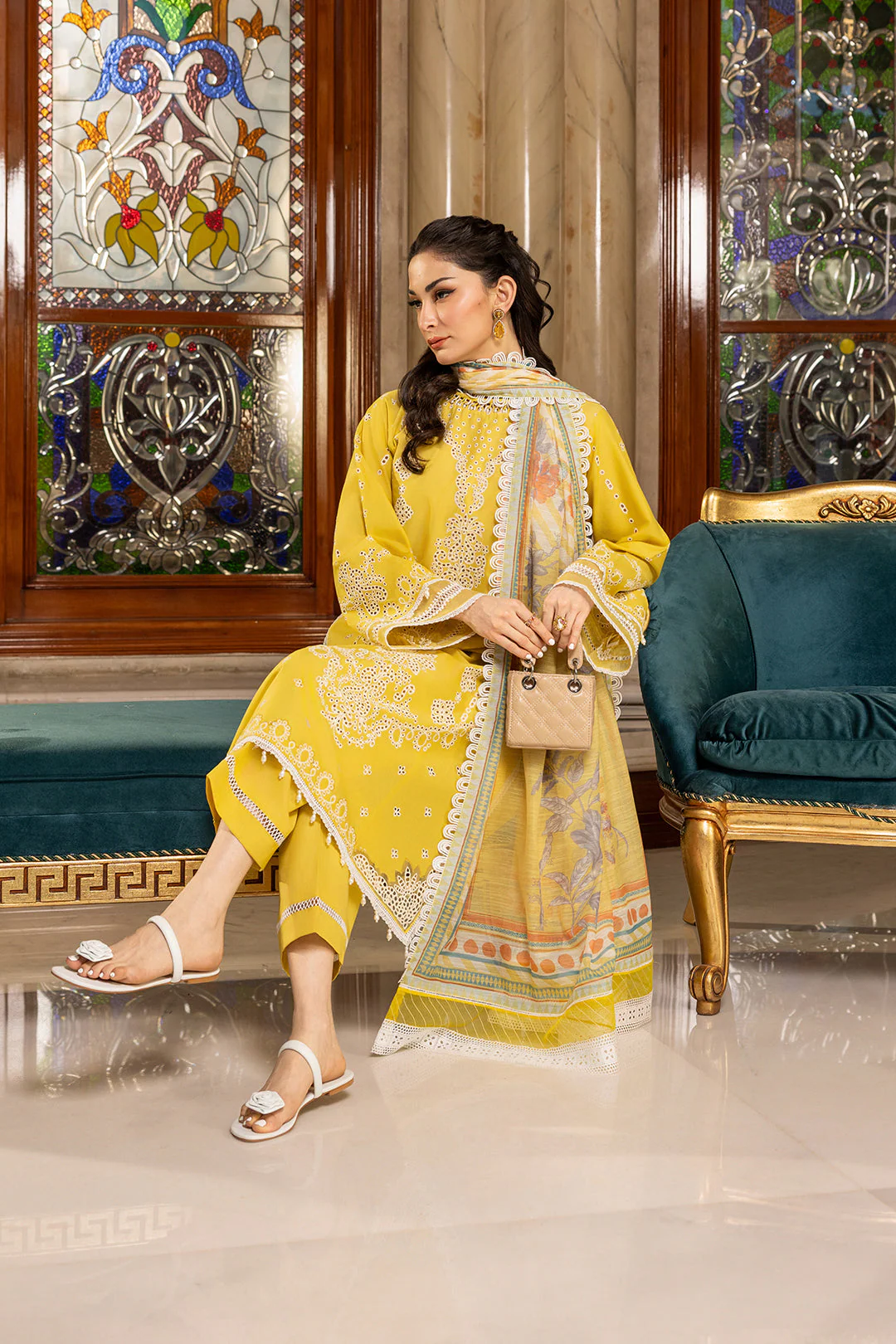 Embroidered Shirt Shalwar Dupatta - Image 6