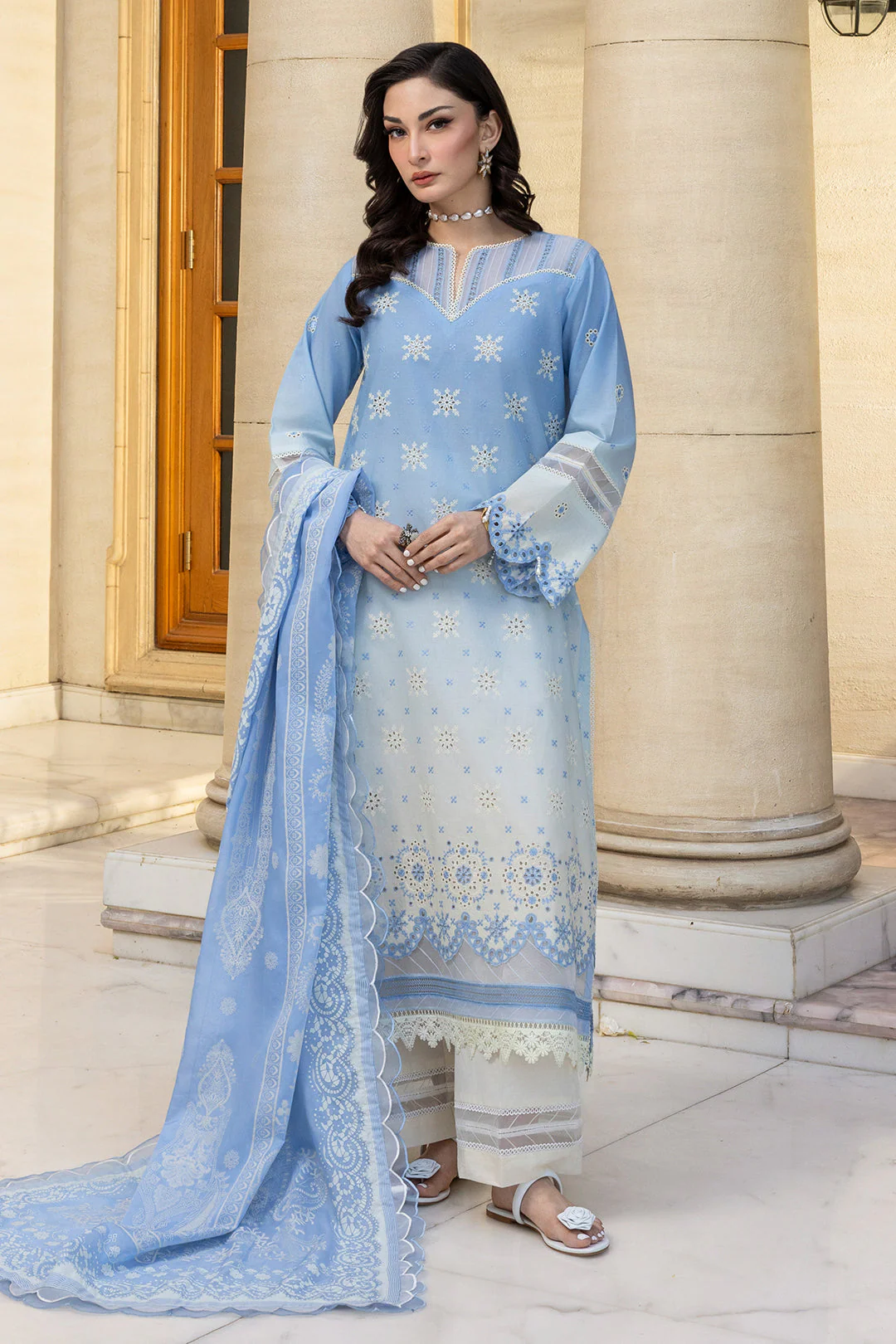 Embroidered Shirt Shalwar Dupatta