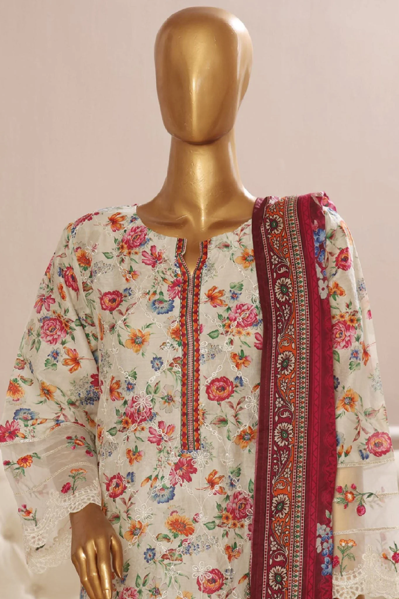 Exclusive chikankari Stitched 3 Piece - Image 3