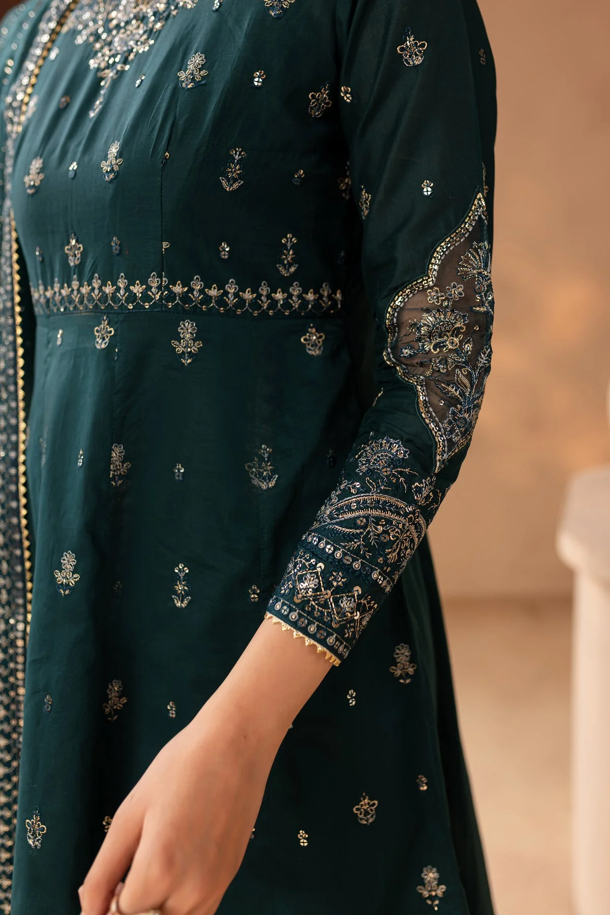 Delvin 3Pc - Embroidered Lawn Dress - Image 6