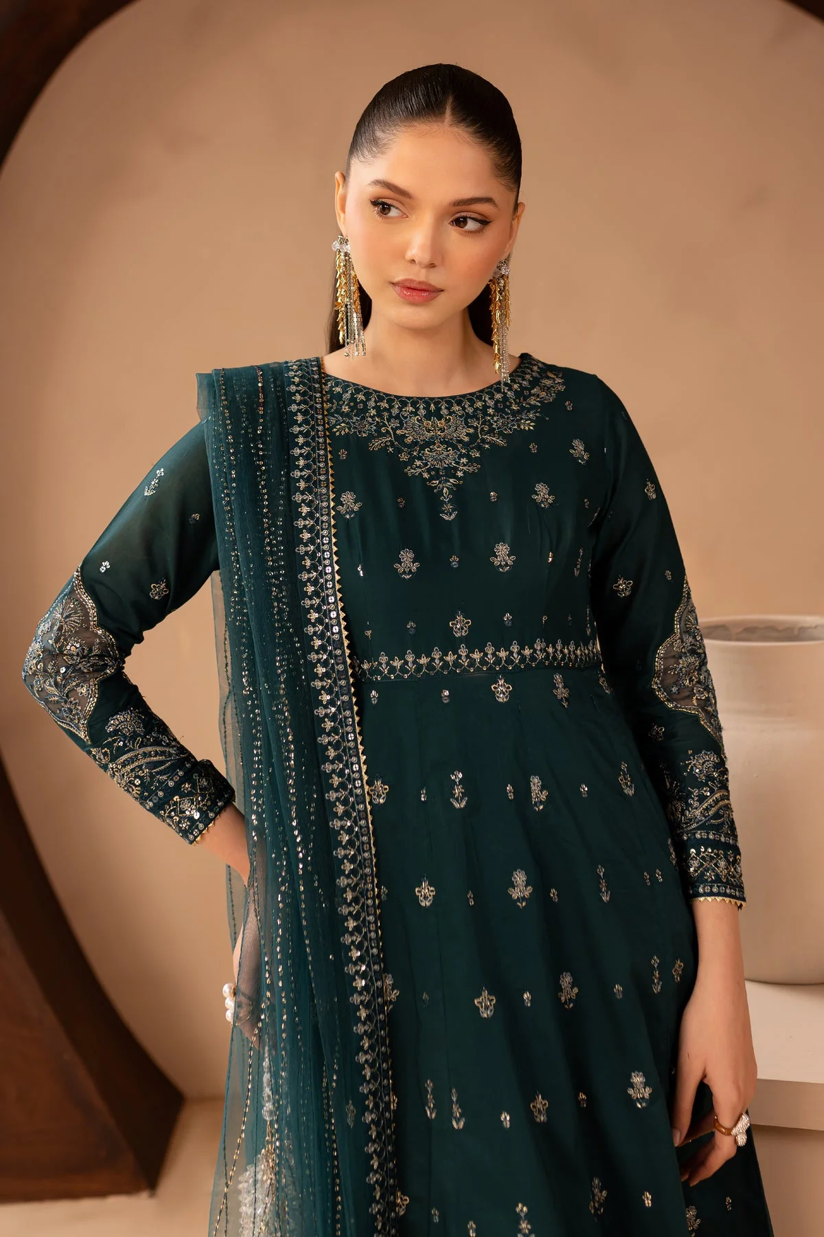 Delvin 3Pc - Embroidered Lawn Dress - Image 7
